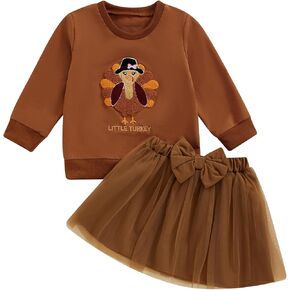 Toddler Baby Girls Christmas Outfits Pumpkin Long Sleeve Romper Dress Tulle Skirt Kids Girl Halloween Clothes Set