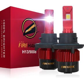 مصابيح Firehawk H11/H8/H9/H16 LED 25000LM 6000K أبيض بارد، مصباح ضباب 5 دقائق Plug-N-Play، حزمة من 2