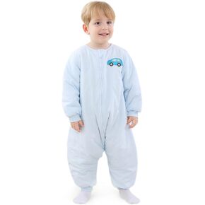 HOMEAL Toddler Sleep Sacks 12-18 Months,18-24 Months, 2.5 Tog Toddler Sleeping Sack with Legs, Baby Sleep Sack, Winter Wearable Blanket Baby, Sleep Sack Baby for Early Walkers, Blue
