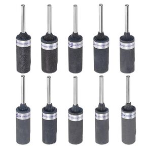 HARFINGTON 10pcs Abrasive Sandpaper Rolls Kit 180-2500 Grit 2.35mm Shank Sanding Drums Sleeves Cylinder Grinding Head for Woodworking Glass Metal Polishing