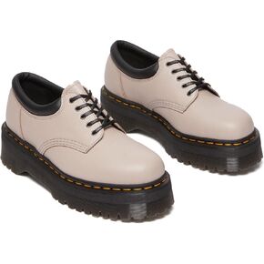 Dr. Martens 8053 Quad - Shoes for Women - Leather Upper - Padded Collar - PVC Midsole - Air-Cushioned Outsole Vintage Taupe UK 12 (US Men's 13) Medium