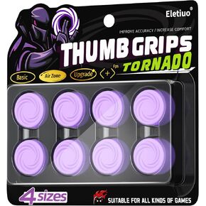 مجموعة مقابض الإبهام الواقية من ELETIUO مكونة من 8 قطع متوافقة مع Xbox Series X/S وXbox One وXbox One X/S، أغطية عصا إبهام سيليكون مضادة للانزلاق مع 4 تصميمات، أغطية عصا تناظرية مخصصة، أرجواني in Kuwait