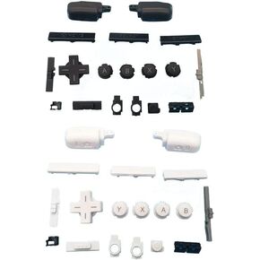 ABXY Button L R Trigger Home Button for 3DS XL LL Console Replacement (White)