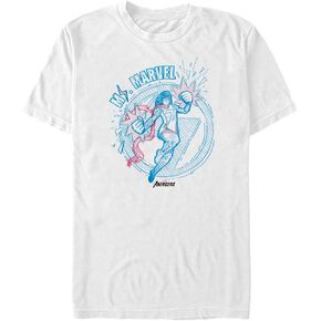 Marvel Big & Tall Classic Doodle Ms Men's Tops Short Sleeve Tee Shirt