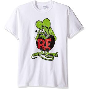 R.F. Ratfink Green Rat Mouse Rodant Distressed Adult Black T-Shirt Tee