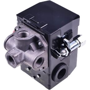 4 Port Air Compressor Pressure Switch Control Valve 95-125 PSI 69MB7LY2C LF10-L4 Compatible with LEFOO