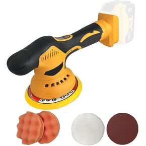 Cordless Buffer Polisher Compatiable with DEWALT 20V Max Battery, 6800RPM Variable Speed Brushless Motor Car Buffer, Lightweight Rotary Polisher for Boat, Car Polishing and Waxing (Tool Only)