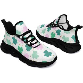 Women's Road Running Shoes Clover Casual Sneakers Light Weight Flowers Walking Sports Shoes Birthday Gifts