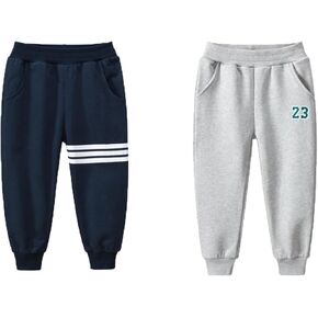 Boys' Toddler Child Size 2-7 Years Cotton Pull-on Pants 2-Pack Multi Value Pack in Kuwait