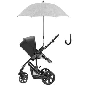 One Stroller Umbrella with Parasol (Free Steel Clip and Handle), Creative Universal Umbrella for Baby Stroller Unisex Baby Pet Carrier, Sun Protection Umbrella Avoid Sun or Rainy（Grey）