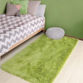 Amdrebio Blue Area Rugs for Bedroom, Fuzzy Fluffy Rug 5x8 for Living Room, Cute Plush Carpet for Kid Girl Boy Room, Shaggy Baby Rugs for Nursery, Shag Furry Corner Rug for Classroom, Turquoise Rug