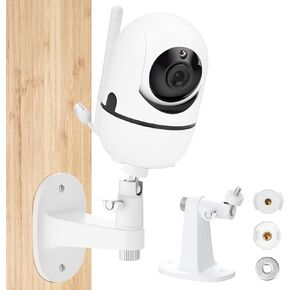 Adjustable Baby Monitor Mount for Hello Baby HB65/HB40/HB6550/HB6550pro/HB6339/HB66, ANMEATE SM935E, 360° Swivel+90°Tilt to Get Better View, Baby Camera Wall Mount Without Wall Damage
