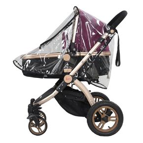 Stroller Rain Cover, 1PC PVC Universal Clear Breathable Waterproof Windproof Dustproof Pram Accessory with Zip Baby Travel Weather Shroud for General Umbrella Strollers