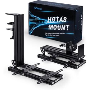 Hotas Mount, Joystick Mount, Aluminum Flight Stick Desk Mount for Logitech X56, X52, X52 Pro, Thrustmaster T.1600M, TCA, T.Flight Hotas One, 4, X, Airbus VKB Gladiator Nxt (Black)