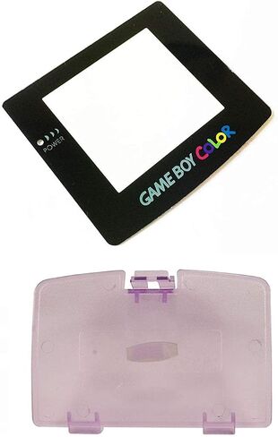 Battery Back Door Cover Lid + Glass Screen Lens for Nintendo Game Boy Color GBC Replacement (Green) in Saudi Arabia