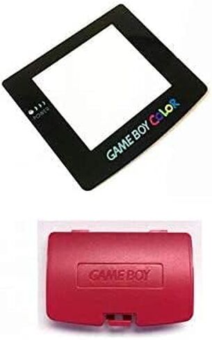 Battery Back Door Cover Lid + Glass Screen Lens for Nintendo Game Boy Color GBC Replacement (Green) in Saudi Arabia