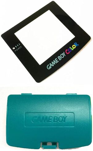 Battery Back Door Cover Lid + Glass Screen Lens for Nintendo Game Boy Color GBC Replacement (Green) in Saudi Arabia