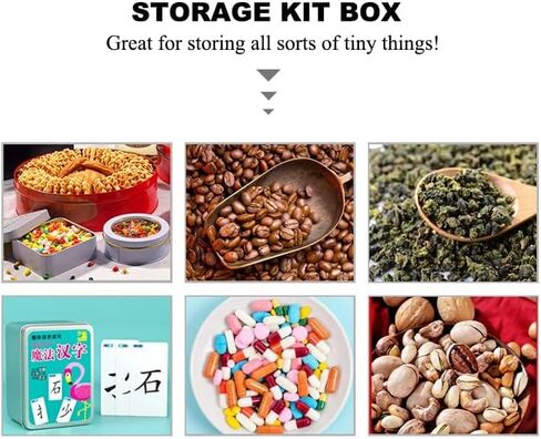 AKOAK 4 Pcs 3.7 x 2.4 x 0.8 Inches Rectangular Empty Hinged Tins Box Containers for First Aid Kit,Survival Kits,Storage,Herbs,Pills,Crafts and More (White) in Saudi Arabia