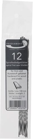 Spiral fretsaw Blade for Wood and Plastic 12 Pieces 130mm Cutting on All Sides Made in Germany (Size 1) in Saudi Arabia