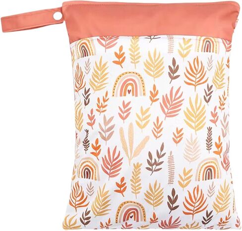 Waterproof Wet Dry Bags, Swimsuit Gym Bag, Baby Cloth Diapers, Travel, Beach, Makeup Bag, Dirty Clothes Storage Bag, Washable Reusable Wet and Dry Bag (multicolored plant-01) in Saudi Arabia