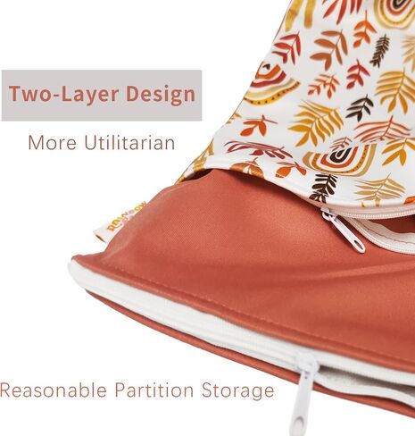 Waterproof Wet Dry Bags, Swimsuit Gym Bag, Baby Cloth Diapers, Travel, Beach, Makeup Bag, Dirty Clothes Storage Bag, Washable Reusable Wet and Dry Bag (multicolored plant-01) in Saudi Arabia