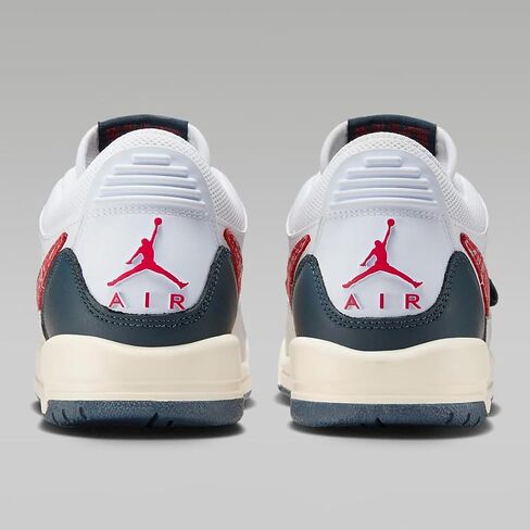 Air Jordan Legacy 312 Low Big Kids' Shoes (CD9054-101, Summit White/FIRE RED-TECH Grey-Black) Size 6 in Saudi Arabia