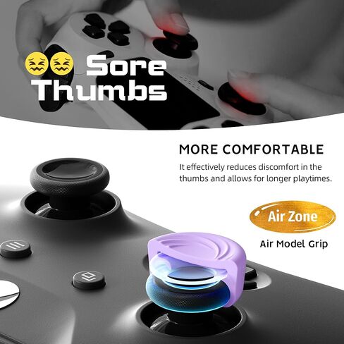 مجموعة مقابض الإبهام الواقية من ELETIUO مكونة من 8 قطع متوافقة مع Xbox Series X/S وXbox One وXbox One X/S، أغطية عصا إبهام سيليكون مضادة للانزلاق مع 4 تصميمات، أغطية عصا تناظرية مخصصة، أرجواني in Kuwait