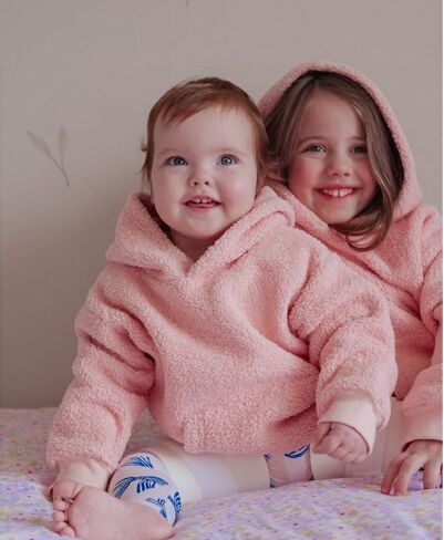 Mandizy Toddler Baby Girl Boy Winter Clothes Fleece Jacket Hoodie Coat Warm Furry Hooded Jumper Outerwear Tops in Saudi Arabia