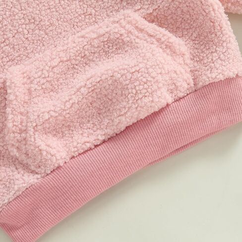Mandizy Toddler Baby Girl Boy Winter Clothes Fleece Jacket Hoodie Coat Warm Furry Hooded Jumper Outerwear Tops in Saudi Arabia