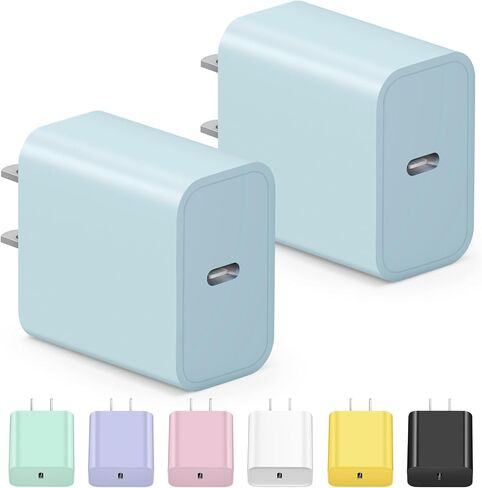 2-Pack USB C Wall Charger iPhone Charger Block Wall Charger Power Adapter Compatible with iPhone 14/14 Pro Max/13/13 Mini/12 Pro/12 Pro Max/11/11 Pro/Max/iPad Pro and Samsung Galaxy S22/21 in Saudi Arabia