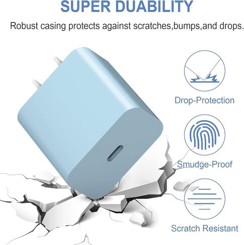 2-Pack USB C Wall Charger iPhone Charger Block Wall Charger Power Adapter Compatible with iPhone 14/14 Pro Max/13/13 Mini/12 Pro/12 Pro Max/11/11 Pro/Max/iPad Pro and Samsung Galaxy S22/21 in Saudi Arabia