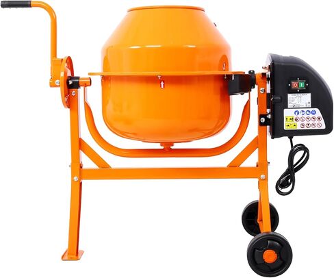 CuisinSmart Concrete Cement Mixer, 1/3 HP 650W Concrete Mixer Machine with Wheel and Stand, 3 Cu Ft 120V Electric Cement Mixer,Portable Power Cement Mixer Machine, Suitable for Stucco 5cu One Size in Saudi Arabia