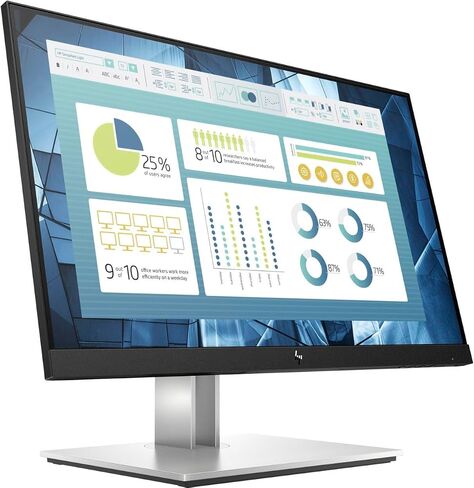 HP E23 G4 Monitor 9VF96AA#ABA Bundle with Docztorm Dock, 23" FHD IPS (1920x1080) 60Hz Display, 1 DP, HDMI, VESA Mount (100x100 mm), Ideal for Home & Business, Black/Silver (2024 Latest Model) (2 Pack) in Saudi Arabia