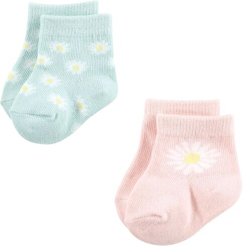 Hudson Baby Baby Girls Sock and Headband 12pc Set, Mom Dad, 0-9 Months in Saudi Arabia