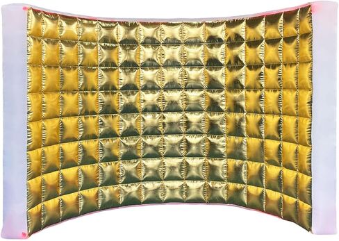 SAYOK Inflatable Photo Booth Wall (Gold, 119' 'x 59''x 91'') Selfie Booth Backdrop, Photo Booth Enclosure Inflatable Photo Shoot Background Golden Wall for Wedding Party Exhibition Event in Kuwait