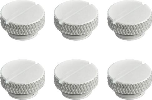 Dracaena 2 Pack G1/4" خيط، قابس رفيع لإيقاف المياه مزود بفتحة للعملات المعدنية لنظام تبريد مياه الكمبيوتر، مادة نحاسية/نحاسية متينة، أسود in Kuwait