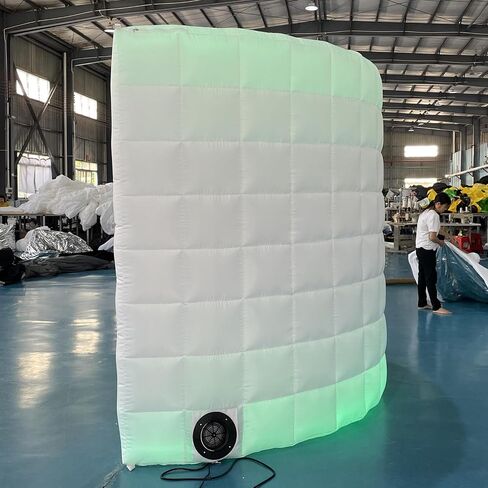 SAYOK Inflatable Photo Booth Wall (Gold, 119' 'x 59''x 91'') Selfie Booth Backdrop, Photo Booth Enclosure Inflatable Photo Shoot Background Golden Wall for Wedding Party Exhibition Event in Kuwait