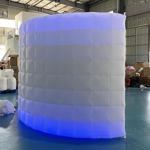 SAYOK Inflatable Photo Booth Wall (Gold, 119' 'x 59''x 91'') Selfie Booth Backdrop, Photo Booth Enclosure Inflatable Photo Shoot Background Golden Wall for Wedding Party Exhibition Event in Kuwait