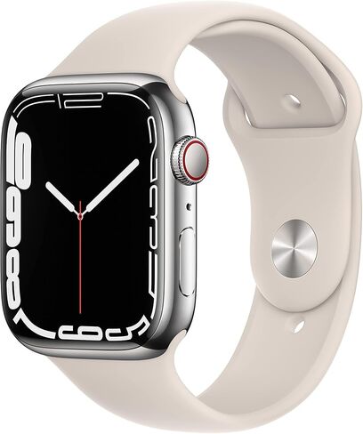 Apple Watch Series 7 (GPS, 45mm) Blue Aluminum Case with Abyss Blue Sport Band, Regular (Renewed) in Kuwait