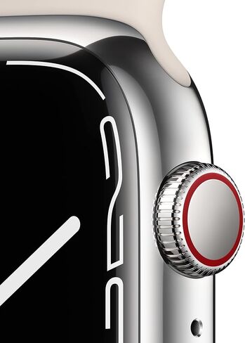 Apple Watch Series 7 (GPS, 45mm) Blue Aluminum Case with Abyss Blue Sport Band, Regular (Renewed) in Kuwait