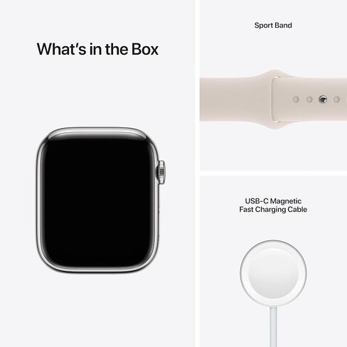Apple Watch Series 7 (GPS, 45mm) Blue Aluminum Case with Abyss Blue Sport Band, Regular (Renewed) in Kuwait