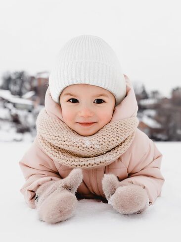 Glooarm 3 Pack Baby Beanie Toddler Boys Girls Beanie Knit Warm Winter Hats Newborn Infant Cuffed Caps, 0-5 Years in Saudi Arabia