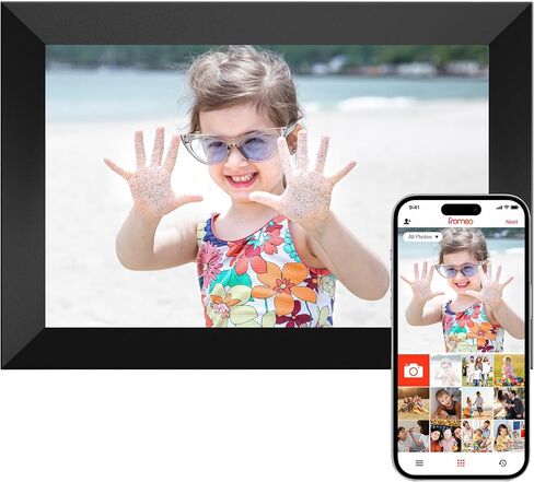 Frameo Digital Picture Frame,10.1 Inch WiFi Digital Photo Frame, 1280x800 IPS Touch Screen,Easy Load from Phone 64GB Digital Frame,Auto Rotating,Share Pohto or Video by Electronic Picture Frame in Saudi Arabia
