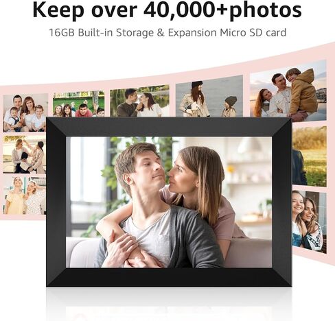 Frameo Digital Picture Frame,10.1 Inch WiFi Digital Photo Frame, 1280x800 IPS Touch Screen,Easy Load from Phone 64GB Digital Frame,Auto Rotating,Share Pohto or Video by Electronic Picture Frame in Saudi Arabia