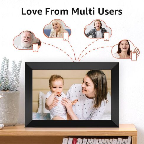 Frameo Digital Picture Frame,10.1 Inch WiFi Digital Photo Frame, 1280x800 IPS Touch Screen,Easy Load from Phone 64GB Digital Frame,Auto Rotating,Share Pohto or Video by Electronic Picture Frame in Saudi Arabia