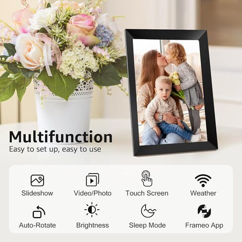 Frameo Digital Picture Frame,10.1 Inch WiFi Digital Photo Frame, 1280x800 IPS Touch Screen,Easy Load from Phone 64GB Digital Frame,Auto Rotating,Share Pohto or Video by Electronic Picture Frame in Saudi Arabia