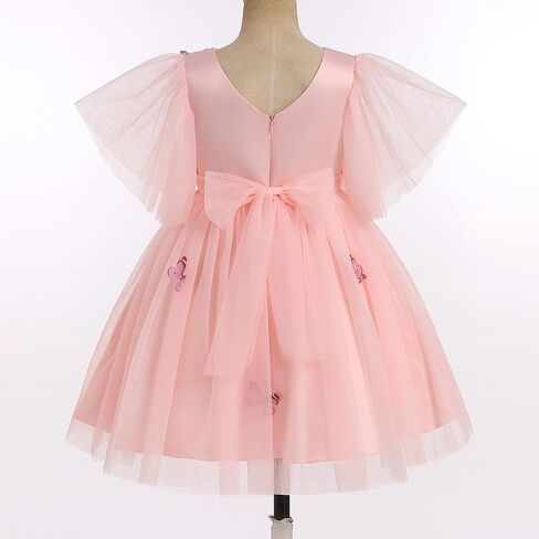 Baby Girl Butterfly Dress Toddler Ruffle Butterfly Tulle Dresses Birthday Pageant Wedding Party Dresses in Saudi Arabia