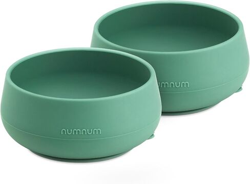 NumNum Suction Bowls | Extra Strong Suction | Non-Slip Design | Durable 100% Food Grade Silicone BPA-Free | for Babies & Toddlers 4 months+, 2 Baby Bowls (Blue) in Saudi Arabia