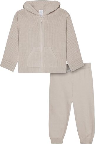 Modern Moments unisex-baby Toddler Hooded Sweater Knit Jacket & Jogger in Saudi Arabia