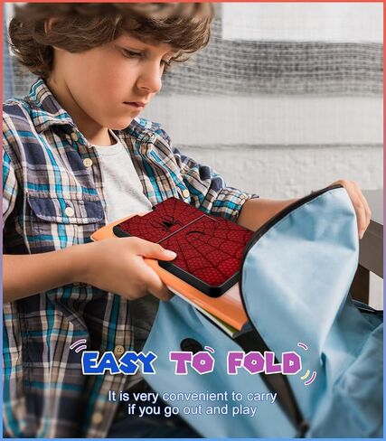 حامل Lotadilo Switch لجهاز Nintendo Switch/OLED - حامل لطيف للنساء والفتيات والأولاد والأطفال والمراهقين بتصميم كرتوني رائع حامل هاتف قابل للتعديل وقابل للحمل وقابل للطي، أسود وأحمر in Kuwait